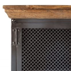 Ars manufacti Buffet Hunter I - Manguier massif / Métal - Manguier / Gris bleu -Meubles de salon Soldes kommode hunter i mango massiv metall mango blaugrau 4845700