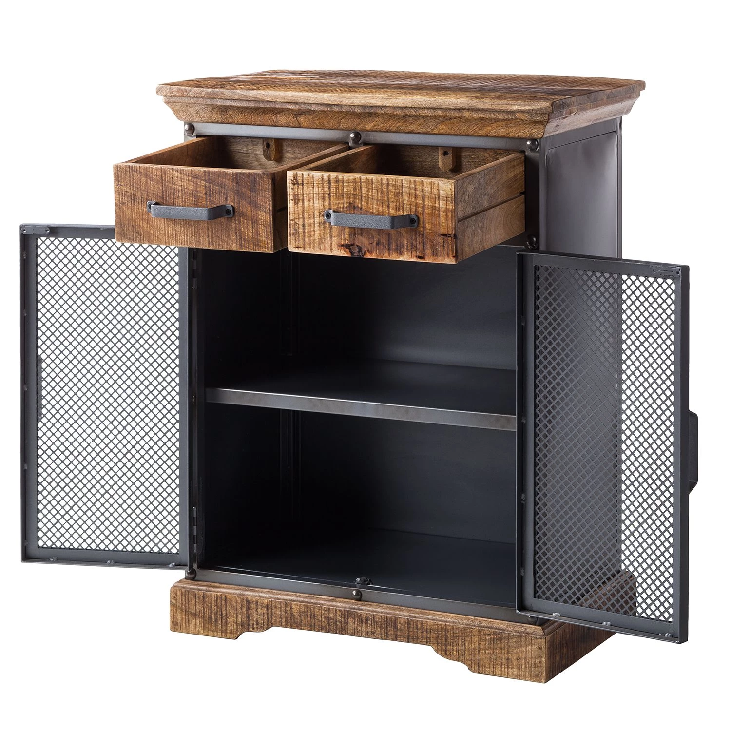 Ars manufacti Buffet Hunter II - Métal / Manguier massif- Manguier / Gris bleu 6 Ars manufacti Buffet Hunter II - Métal / Manguier massif- Manguier / Gris bleu – Image 4