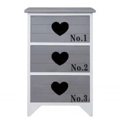 Maison Belfort Buffet Malanda - Hauteur : 60 cm -Meubles de salon Soldes kommode malanda paulownia massiv grau 4347444