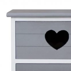 Maison Belfort Buffet Malanda - Hauteur : 60 cm -Meubles de salon Soldes kommode malanda paulownia massiv grau 4347448