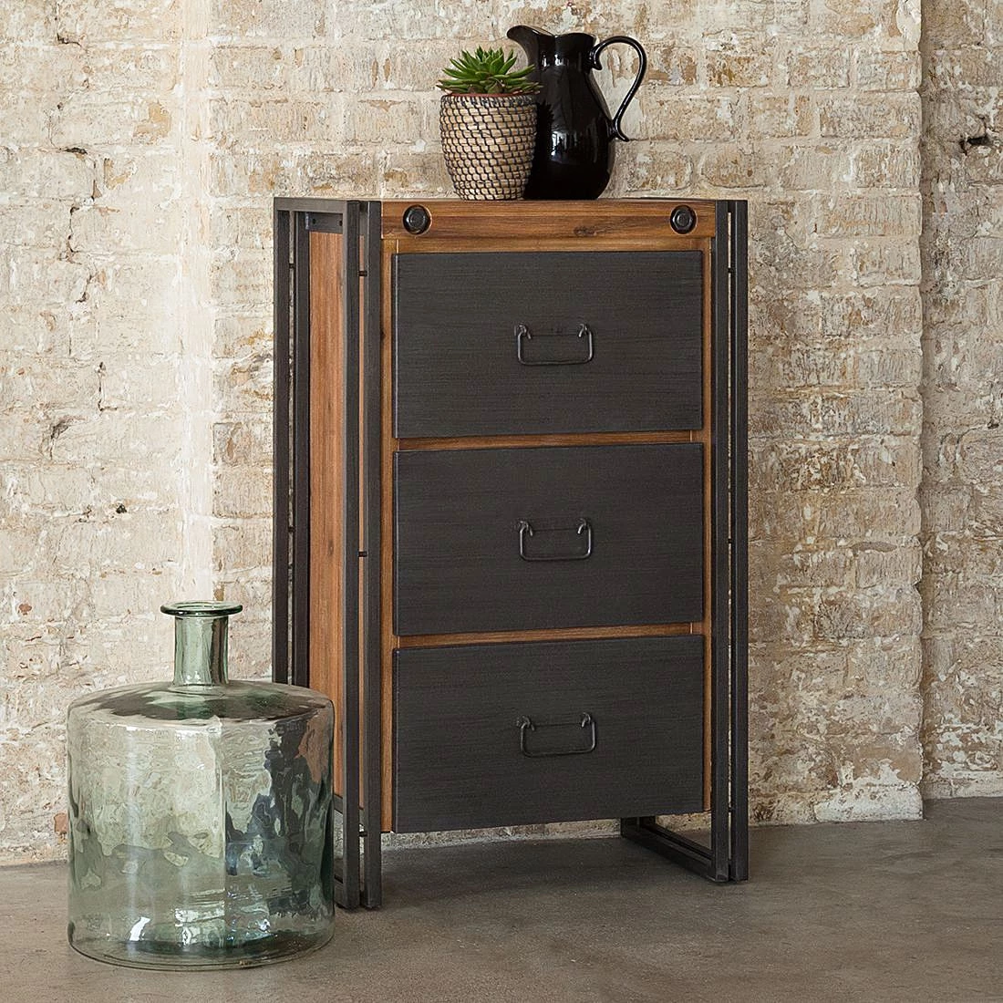 Ars manufacti Commode Manchester - Acacia massif / Métal 4 Ars manufacti Commode Manchester - Acacia massif / Métal – Image 2