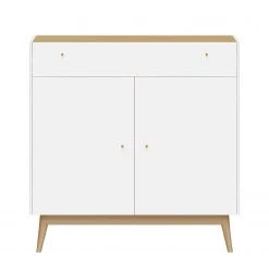 Germania Commode Monteo I - Blanc / Chêne -Meubles de salon Soldes kommode monteo weiss eiche 4943332