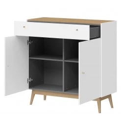 Germania Commode Monteo I - Blanc / Chêne -Meubles de salon Soldes kommode monteo weiss eiche 4943344