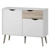 Mørteens Commode Sunndal I - Blanc / Chêne clair 1 Mørteens Commode Sunndal I - Blanc / Chêne clair -Meubles de salon Soldes kommode sunndal gummibaum teilmassiv weiss eiche dekor 4753516