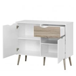 Mørteens Commode Sunndal I - Blanc / Chêne clair 13 Mørteens Commode Sunndal I - Blanc / Chêne clair -Meubles de salon Soldes kommode sunndal gummibaum teilmassiv weiss eiche dekor 4753532