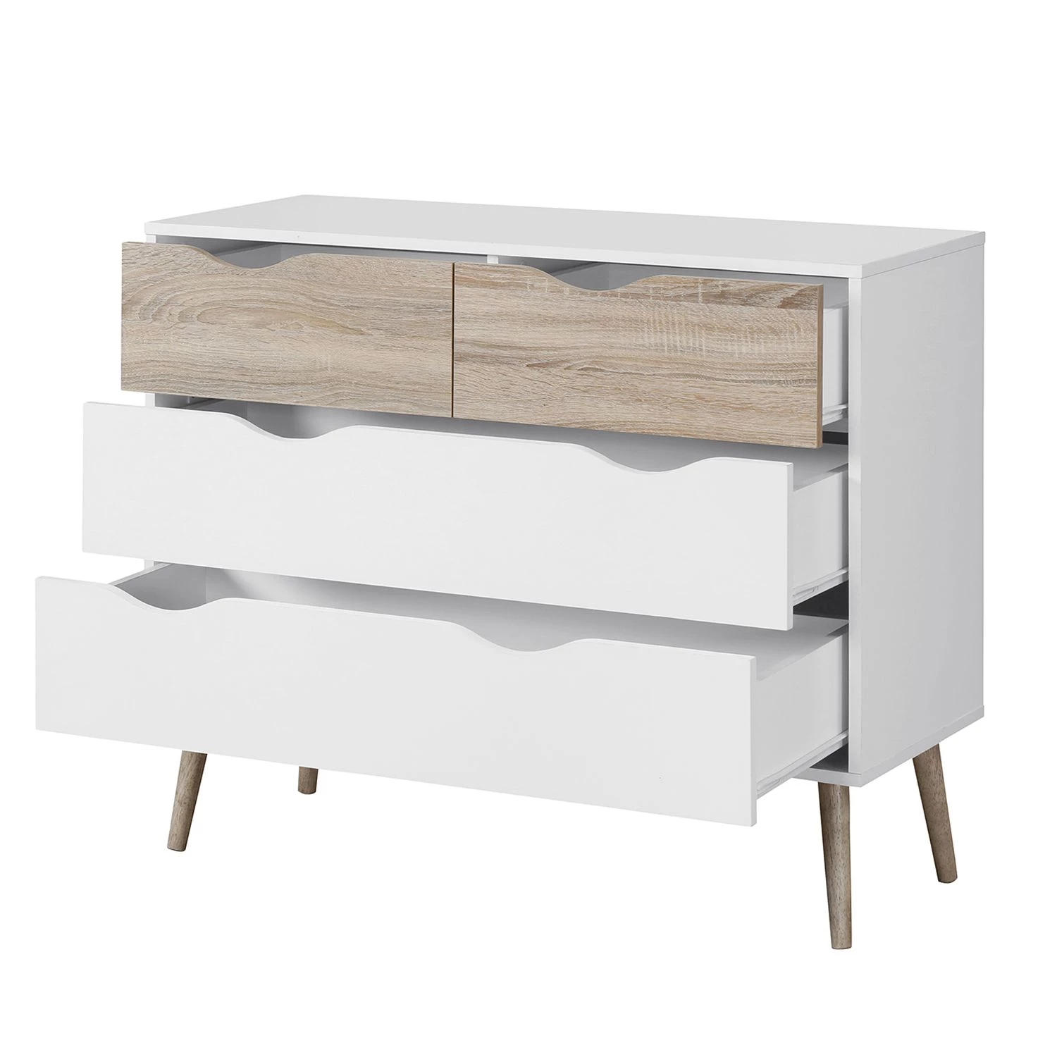Mørteens Commode Sunndal - Blanc / Chêne clair 6 Mørteens Commode Sunndal - Blanc / Chêne clair – Image 4