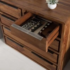 Ars Natura Commode Trangle - Sheesham massif -Meubles de salon Soldes kommode trangle sheesham massiv 4014260