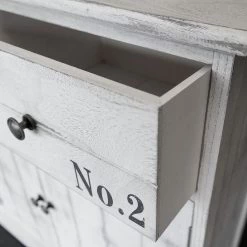 Maison Belfort Commode Nadi I - Partiellement en paulownia massif - Blanc cassé - 86 cm -Meubles de salon Soldes kommode weiss antik 4727984