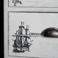 Maison Belfort Commode Nadi I - Partiellement en paulownia massif - Blanc cassé - 86 cm -Meubles de salon Soldes kommode weiss antik 4727988