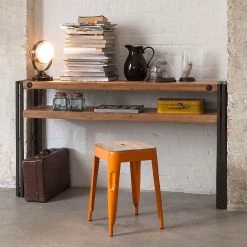 Ars manufacti Console Manchester - Acacia massif / Métal -Meubles de salon Soldes konsole manchester akazie massiv metall 4873560