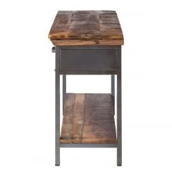 Ars manufacti Console Hunter - Manguier massif / Métal - Manguier / Gris bleu -Meubles de salon Soldes konsolentisch hunter mango massiv metall mango blaugrau 4845756