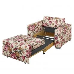 Mooved Fauteuil convertible Latina XII - Matière tissée - Beige / Rouge -Meubles de salon Soldes latte 80 schlafsessel standard stoff komplett orleans 03 fuesse holz 4131788