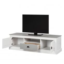 Maison Belfort Meuble TV Neely - Blanc / Gris -Meubles de salon Soldes loft24 toby 11 03 2016 4036344