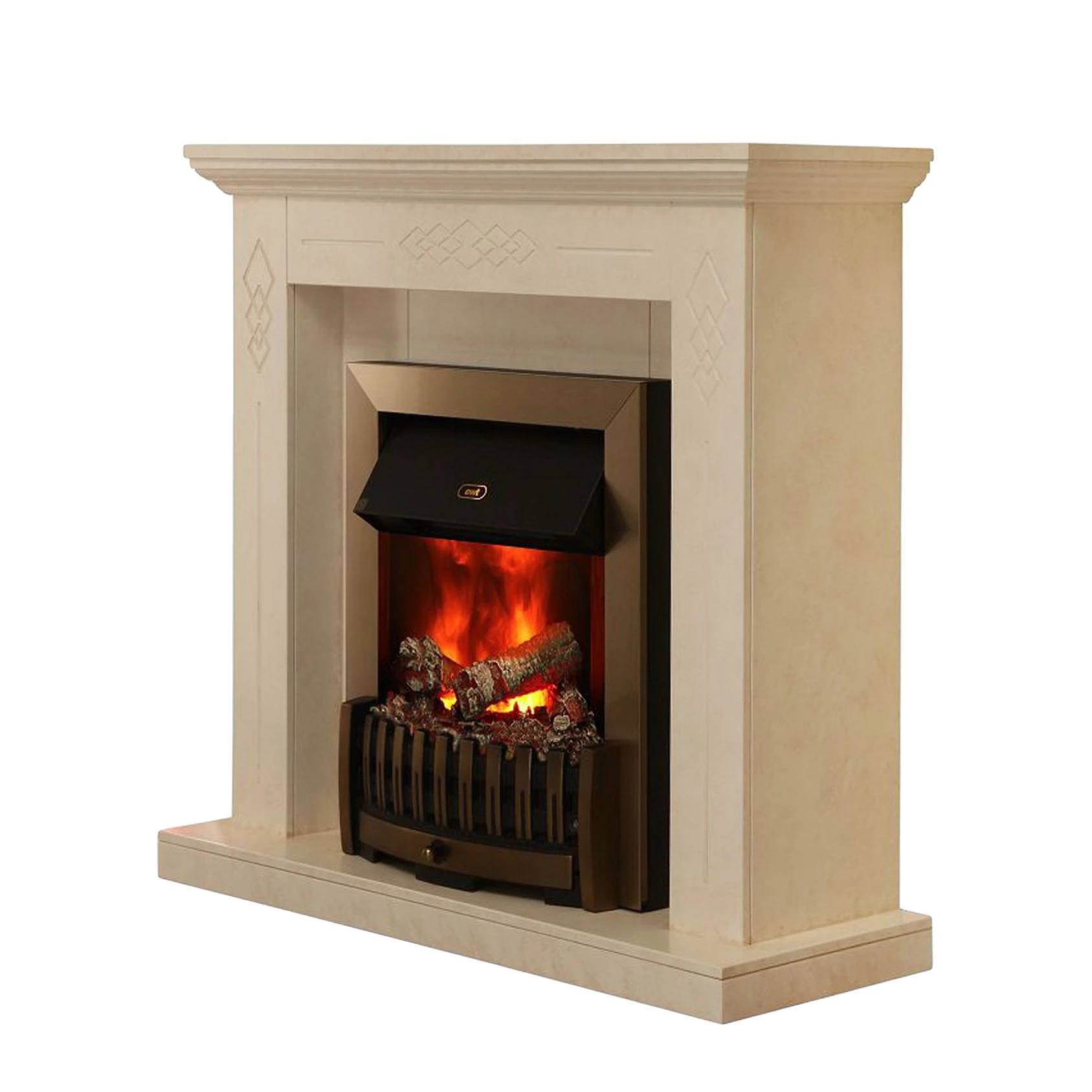 Montreux Cheminée électrique Missouri - Beige - Crème marbré 3 Montreux Cheminée électrique Missouri - Beige - Crème marbré