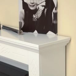 Montreux Cheminée électrique Missouri - Blanc brillant -Meubles de salon Soldes missouri elektrokamin brilliantweiss 4169096