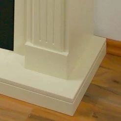 Montreux Cheminée électrique Bergamo - Blanc cassé -Meubles de salon Soldes montreux bergamo elektrokamin mit filigrane applikationen in holzguss m al wsn 0025a 2