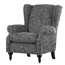 Ridgevalley Fauteuil à oreilles Ajana - Gris