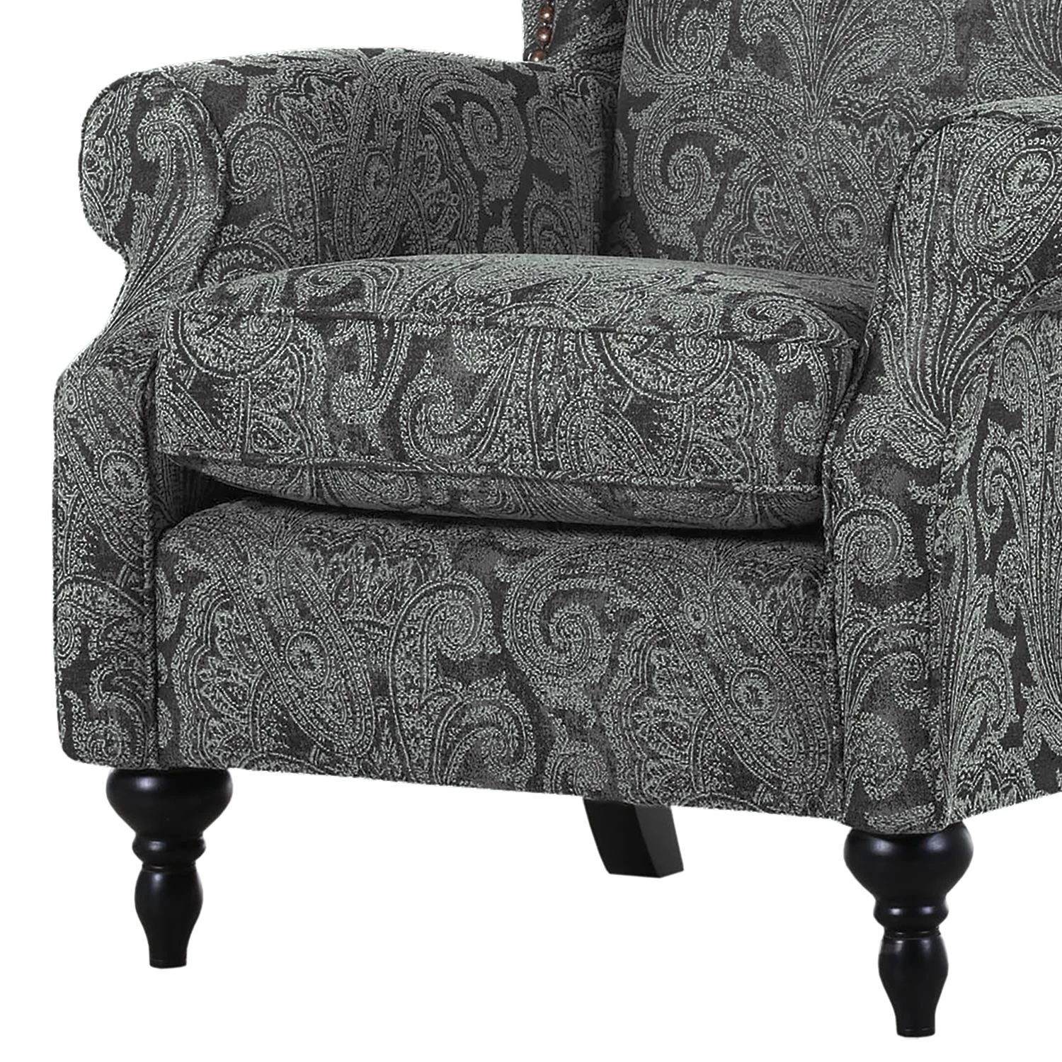 Ridgevalley Fauteuil à oreilles Ajana - Gris 5 Ridgevalley Fauteuil à oreilles Ajana - Gris – Image 3