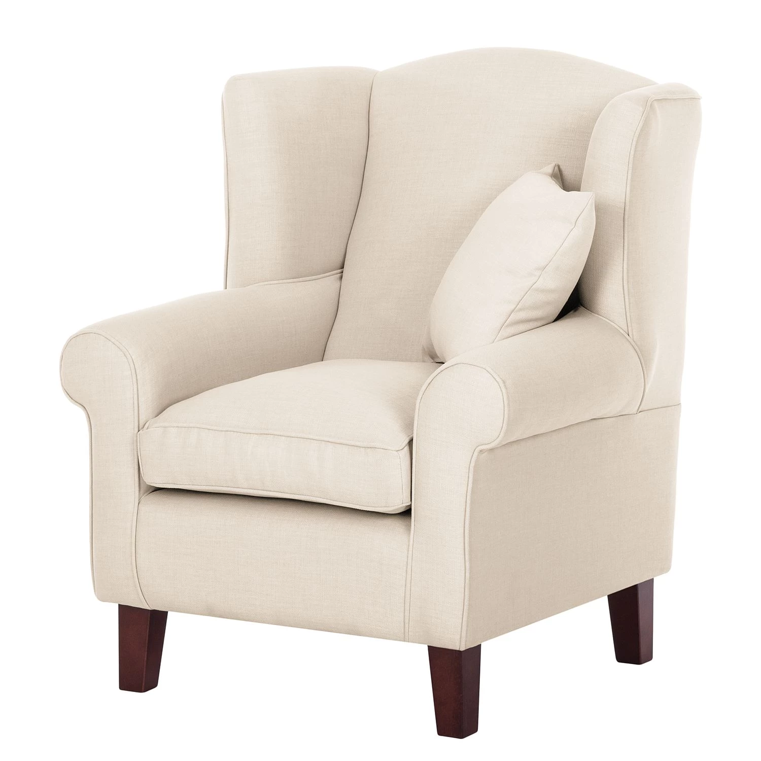Maison Belfort Fauteuil à oreilles Colmar - Tissu Maka : Beige - Avec repose-pieds 5 Maison Belfort Fauteuil à oreilles Colmar - Tissu Maka : Beige - Avec repose-pieds – Image 3
