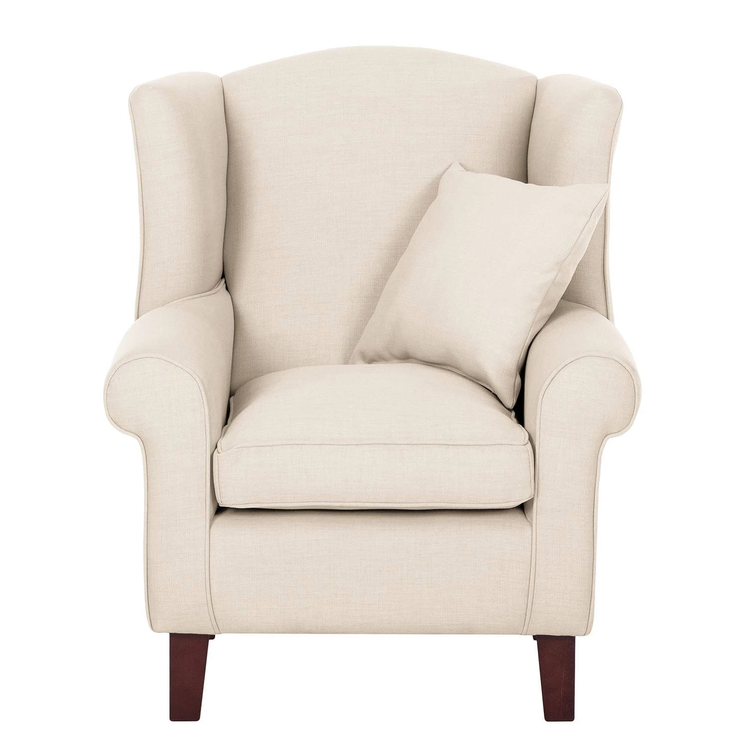 Maison Belfort Fauteuil à oreilles Colmar - Tissu Maka : Beige - Avec repose-pieds 6 Maison Belfort Fauteuil à oreilles Colmar - Tissu Maka : Beige - Avec repose-pieds – Image 4