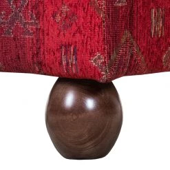 Maison Belfort Fauteuil à oreilles Isabelle - Avec repose-pieds -Meubles de salon Soldes ohrensessel isabelle webstoff rot 1013290