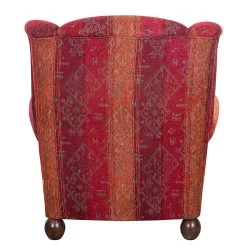 Maison Belfort Fauteuil à oreilles Isabelle - Avec repose-pieds -Meubles de salon Soldes ohrensessel isabelle webstoff rot 1013306