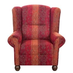 Maison Belfort Fauteuil à oreilles Isabelle - Avec repose-pieds -Meubles de salon Soldes ohrensessel isabelle webstoff rot 1013322