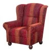 Maison Belfort Fauteuil à oreilles Isabelle - Avec repose-pieds -Meubles de salon Soldes ohrensessel isabelle webstoff rot 1013330