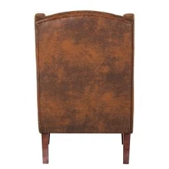 Red Living Fauteuil à oreilles Italo - Microfibre marron -Meubles de salon Soldes ohrensessel italo microfaser braun 253369