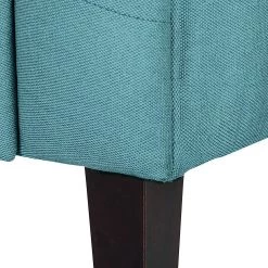 Mørteens Fauteuil à oreilles Josslyn - Tissu pétrole -Meubles de salon Soldes ohrensessel josslyn webstoff petrol 453465