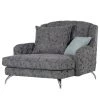 Velvet Studio Fauteuil à oreilles Leeman - Tissu structuré - Gris -Meubles de salon Soldes ohrensessel leeman strukturstoff grau 4697760