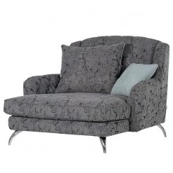 Velvet Studio Fauteuil à oreilles Leeman - Tissu structuré - Gris