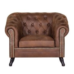 Ars manufacti Ensemble de salon Benavente (3 - 2 - 1) - Aspect vieux cuir marron -Meubles de salon Soldes polstergarnitur benavente 3 2 1 antiklederoptik braun 448434