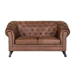 Ars manufacti Ensemble de salon Benavente (3 - 2 - 1) - Aspect vieux cuir marron -Meubles de salon Soldes polstergarnitur benavente 3 2 1 antiklederoptik braun 448438