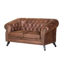 Ars manufacti Ensemble de salon Benavente (3 - 2 - 1) - Aspect vieux cuir marron -Meubles de salon Soldes polstergarnitur benavente 3 2 1 antiklederoptik braun 448439