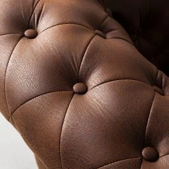 Ars manufacti Ensemble de salon Benavente (3 - 2 - 1) - Aspect vieux cuir marron -Meubles de salon Soldes polstergarnitur benavente 3 2 1 antiklederoptik braun 4761120