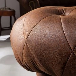 Ars manufacti Ensemble de salon Benavente (3 - 2 - 1) - Aspect vieux cuir marron -Meubles de salon Soldes polstergarnitur benavente 3 2 1 antiklederoptik braun 4761124