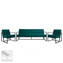 Jack & Alice Ensemble de salon Charm I (3-1-1) - Bleu pétrole -Meubles de salon Soldes polstergarnitur charm i 3 1 1 microfaser petrol 4692568