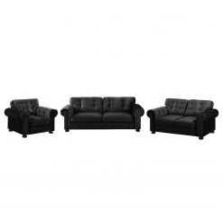 Velvet Studio Ensemble de salon Marau (3-2-1) - Anthracite