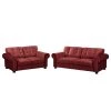 Velvet Studio Ensemble de salon Marau (3-2) - Rouge