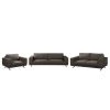 Fredriks Ensemble de salon Ramilia (3-2-1) - Gris marron -Meubles de salon Soldes polstergarnitur ramilia 3 2 1 antiklederlook braungrau 4882280