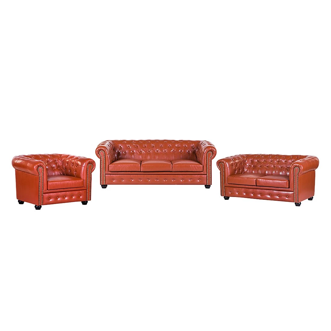 Ars manufacti Canapé panoramique Torquay (3 -2 -1) - Imitation cuir marron 3 Ars manufacti Canapé panoramique Torquay (3 -2 -1) - Imitation cuir marron