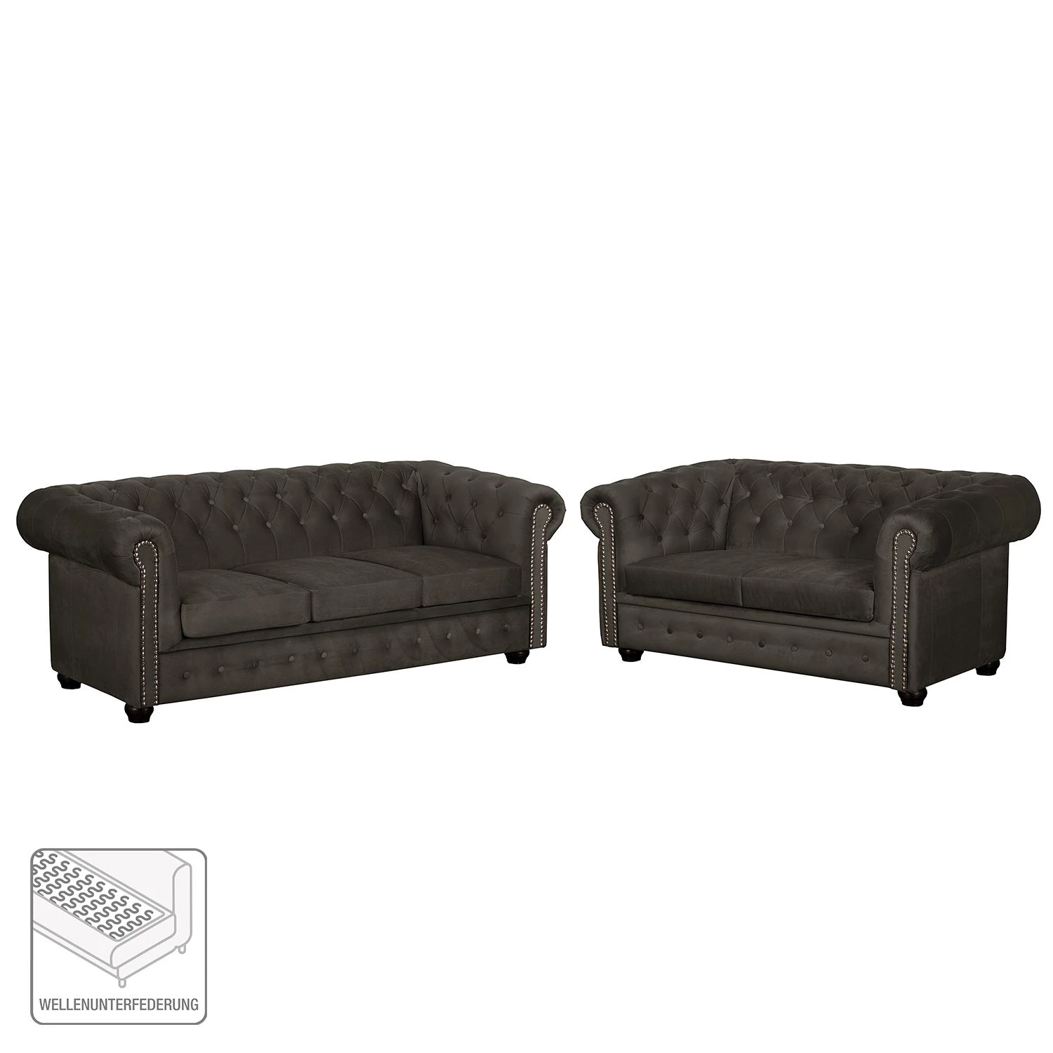 Jack & Alice Ensemble de salon Torquay II (3-2) - Marron noix de coco 4 Jack & Alice Ensemble de salon Torquay II (3-2) - Marron noix de coco – Image 2