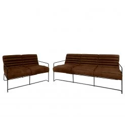 Ars manufacti Ensemble de salon Voda II (3-2) - Marron chocolat