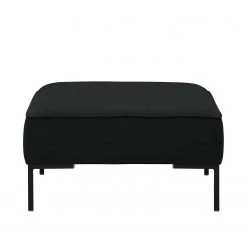 Studio Copenhagen Repose-pieds Ampio Tissu - Tissu Floreana : Anthracite - Noir -Meubles de salon Soldes polsterhocker ampio schwarz stoff floreana anthrazit 3979948