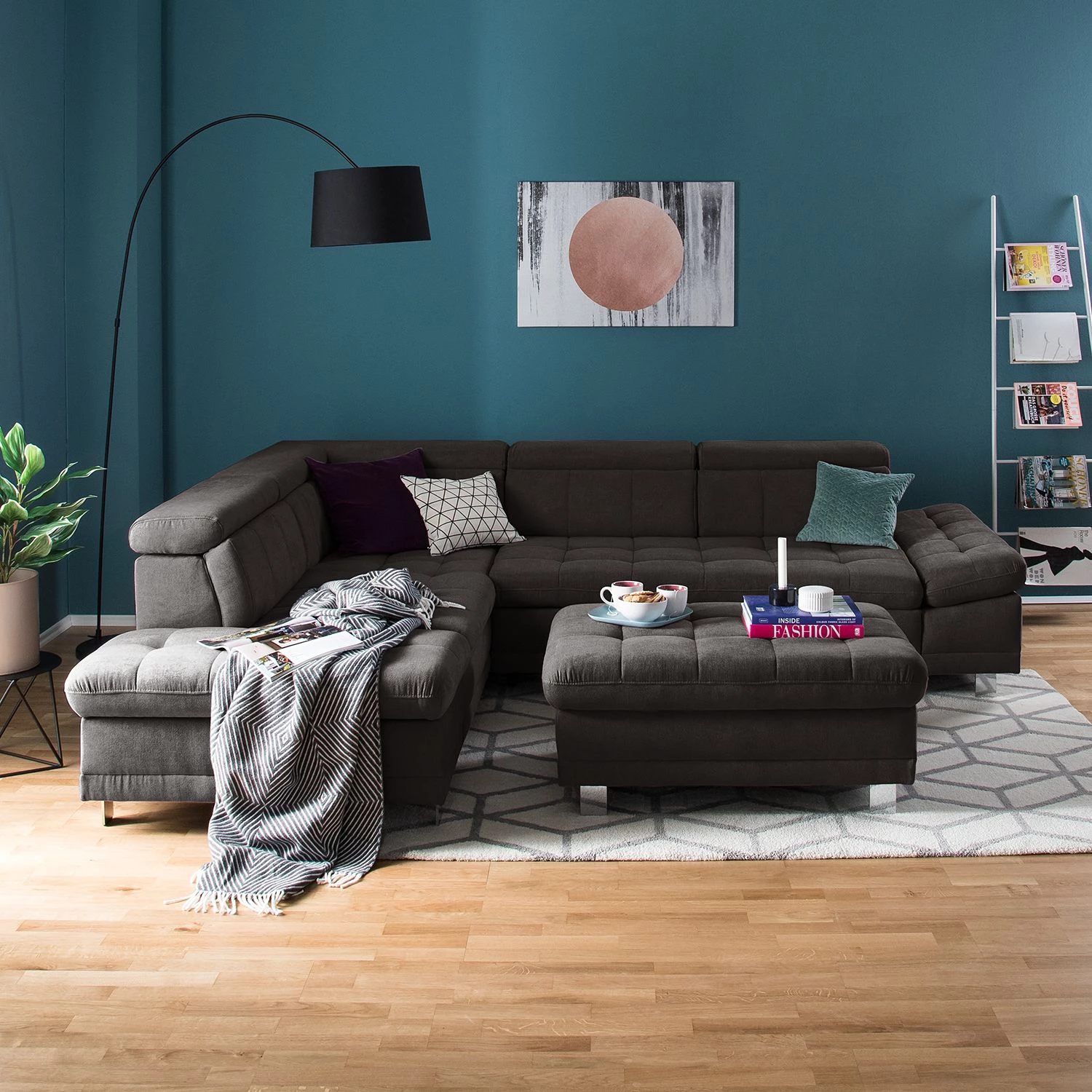 Loftscape Pouf repose-pieds Ayna - Microfibre 5 Loftscape Pouf repose-pieds Ayna - Microfibre – Image 3