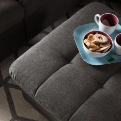 Loftscape Pouf repose-pieds Ayna - Microfibre 26 Loftscape Pouf repose-pieds Ayna - Microfibre -Meubles de salon Soldes polsterhocker ayna microfaser braungrau 4947760