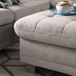 Loftscape Pouf repose-pieds Ayna - Microfibre -Meubles de salon Soldes polsterhocker ayna microfaser kaschmir 4947716