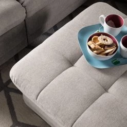 Loftscape Pouf repose-pieds Ayna - Microfibre -Meubles de salon Soldes polsterhocker ayna microfaser kaschmir 4947720