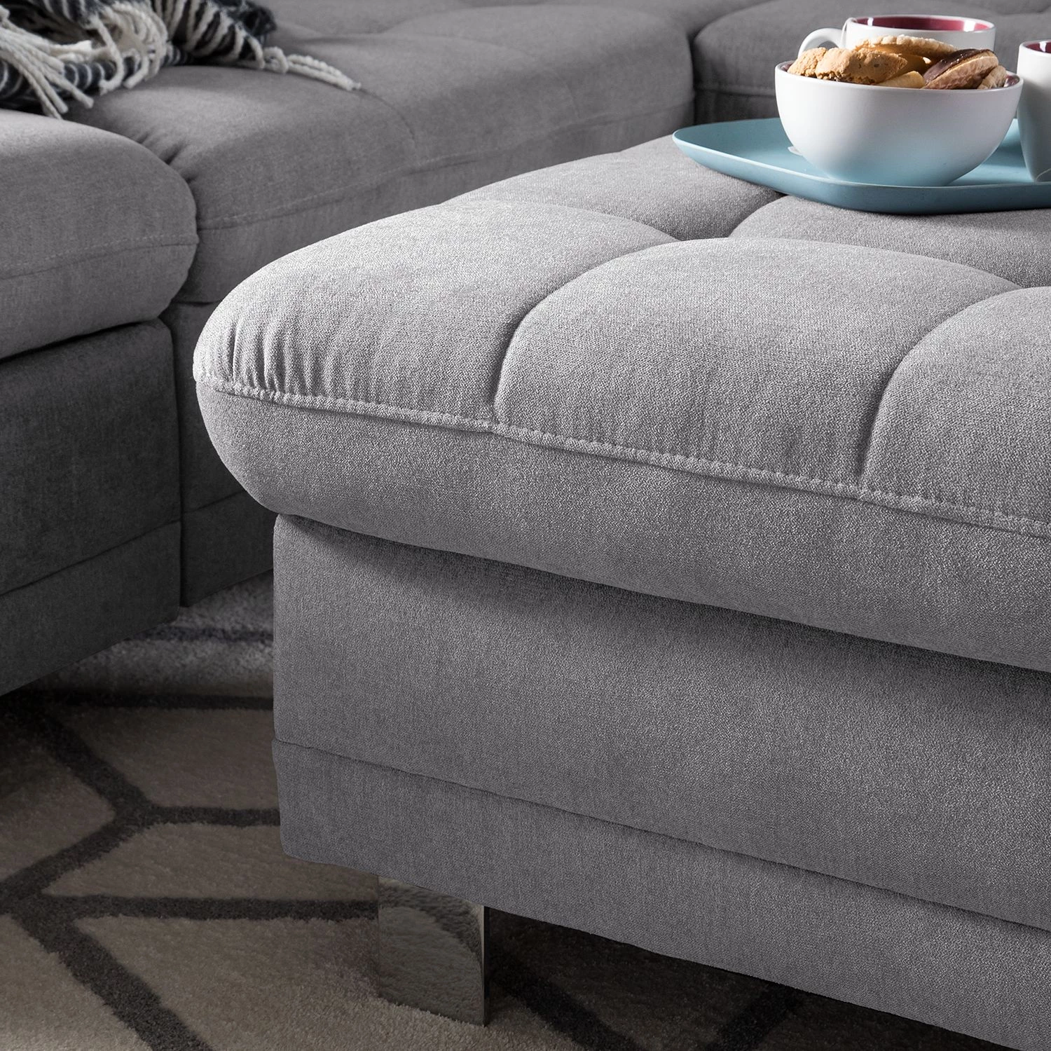 Fredriks Pouf repose-pieds Ayna - Platine 13 Fredriks Pouf repose-pieds Ayna - Platine – Image 11